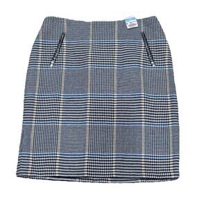 New J.Mclaughlin Womens Houndstooth French Tweed Ross Pencil Skirt 8 $188